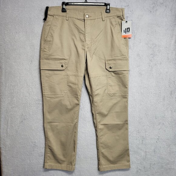 Duluth Trading 40 Grit Pants Mens 38x30 Slim Fit Straight Leg Flex Twill Cargo - Picture 1 of 11